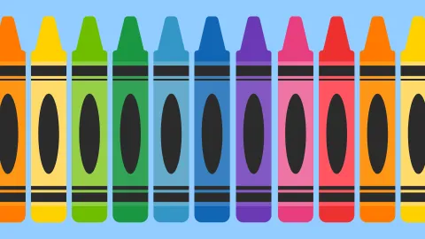 Colorful crayons