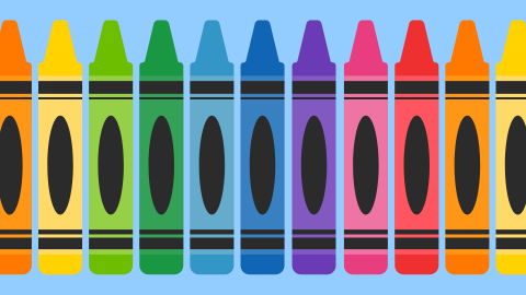 Colorful crayons